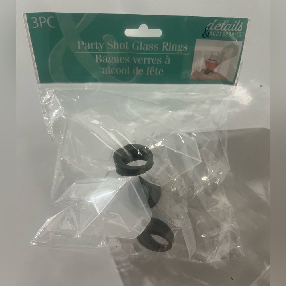 Party Shot Glass Rings - Black